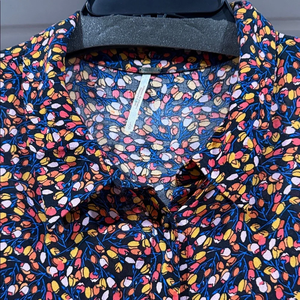 Free People Floral Long Sleeve Maxi Dress L - Picture 3 of 10